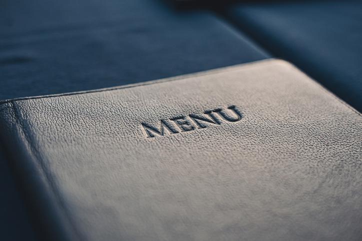 Menu z daniami